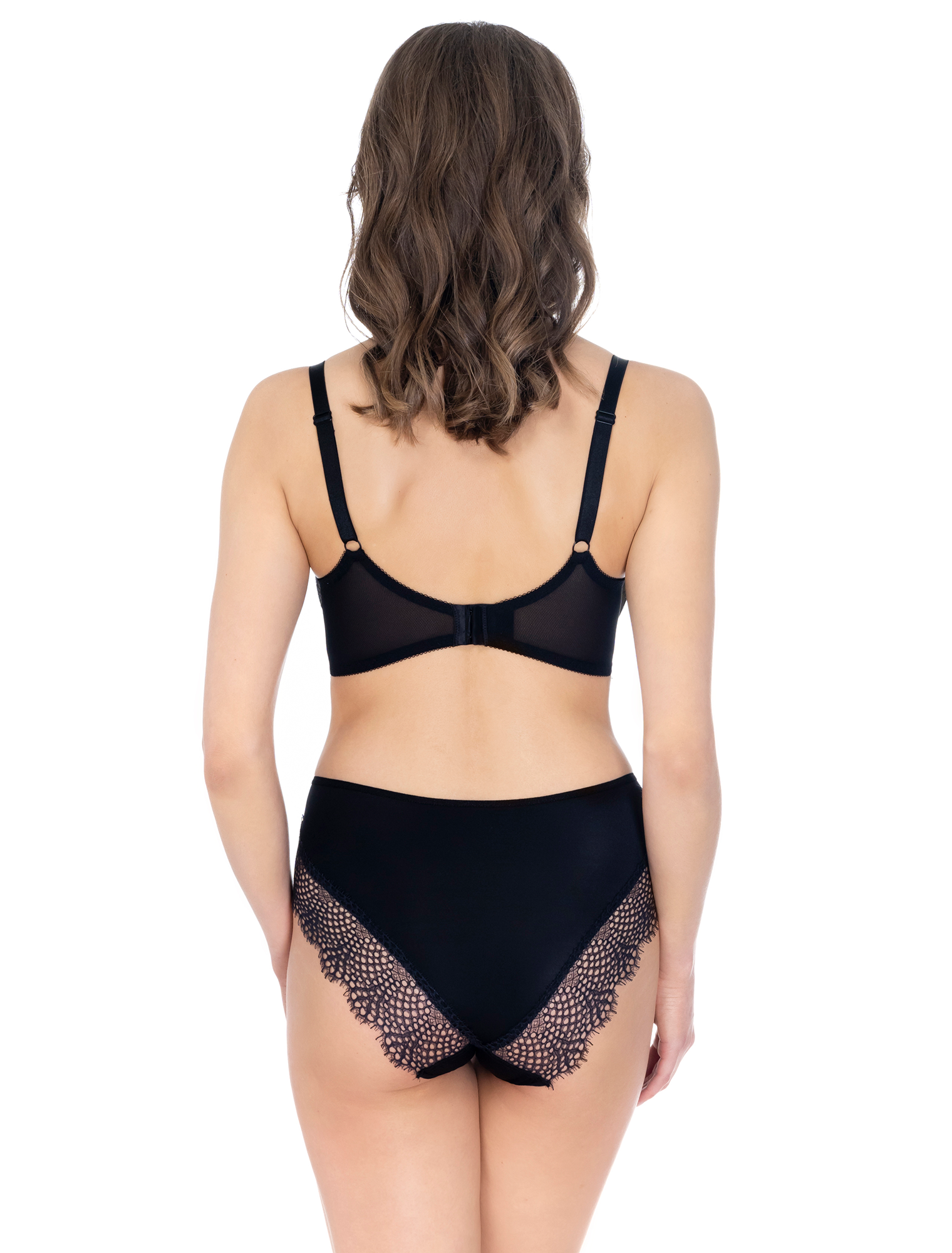 Lauma, Black High Waist Panties, On Model Back, 49K52