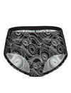 Lauma, Black Mid Waist Shorts Panties, On Model Front, 50C71