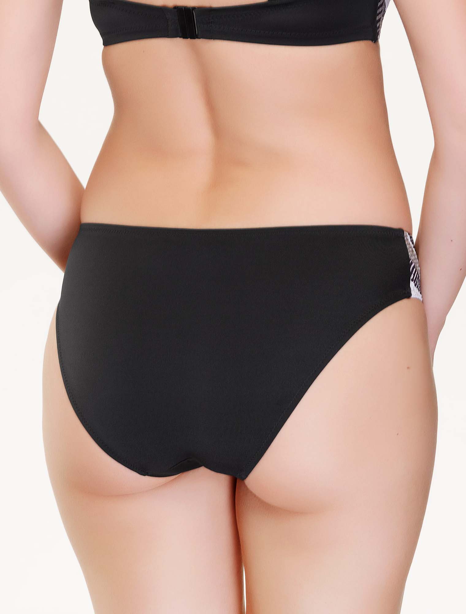 Lauma, Black Bikini Bottom, On Model Back, 91J50