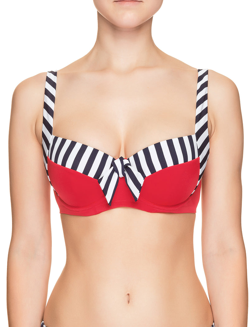 Lauma, Red Swimwear Bikini Top, On Model Back, 52H20