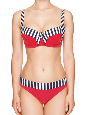 Lauma, Red Swimwear Bikini Bottoms, On Model Front, 52H50