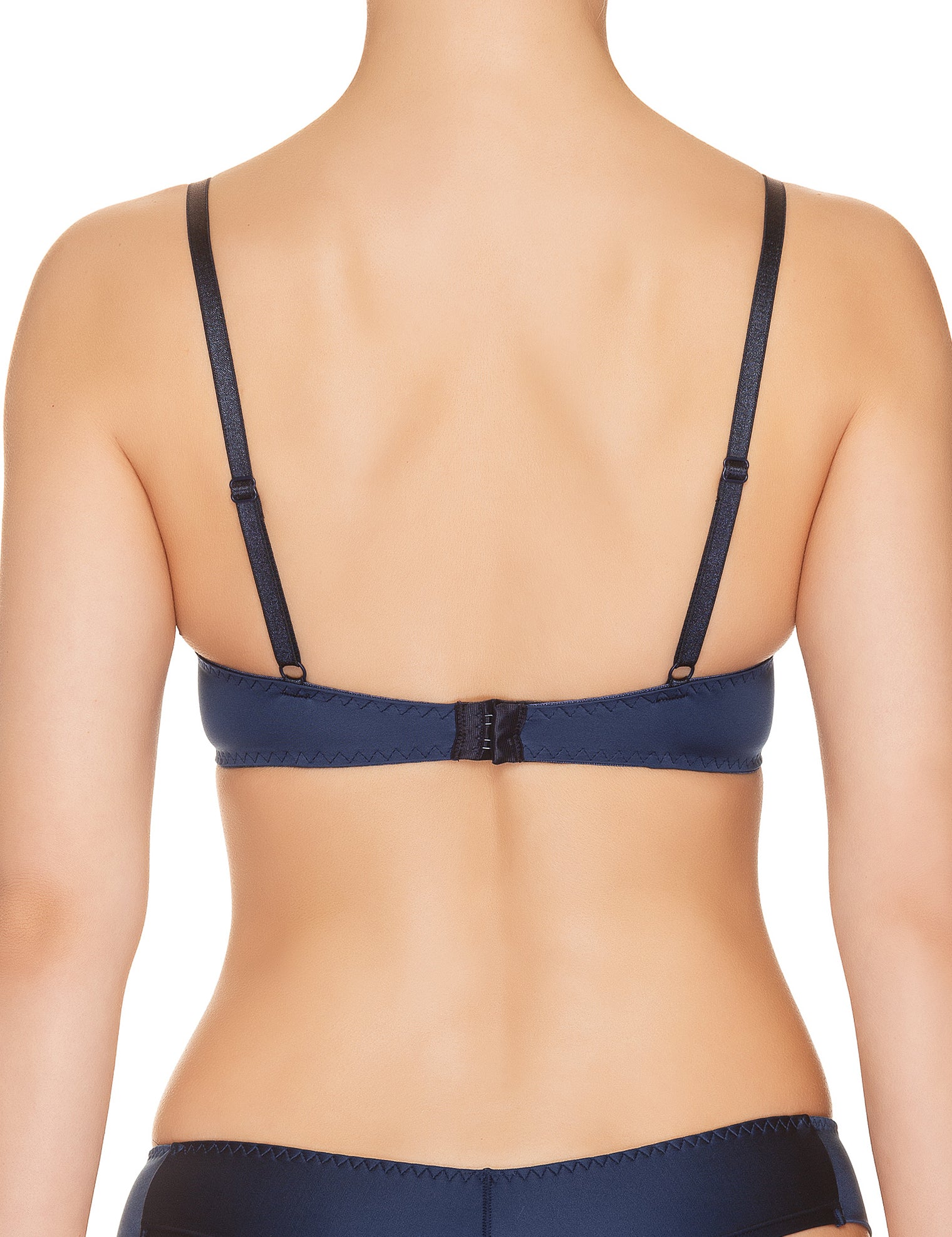 Lauma, Blue Strappy Push Up Bra, On Model Back, 53H36