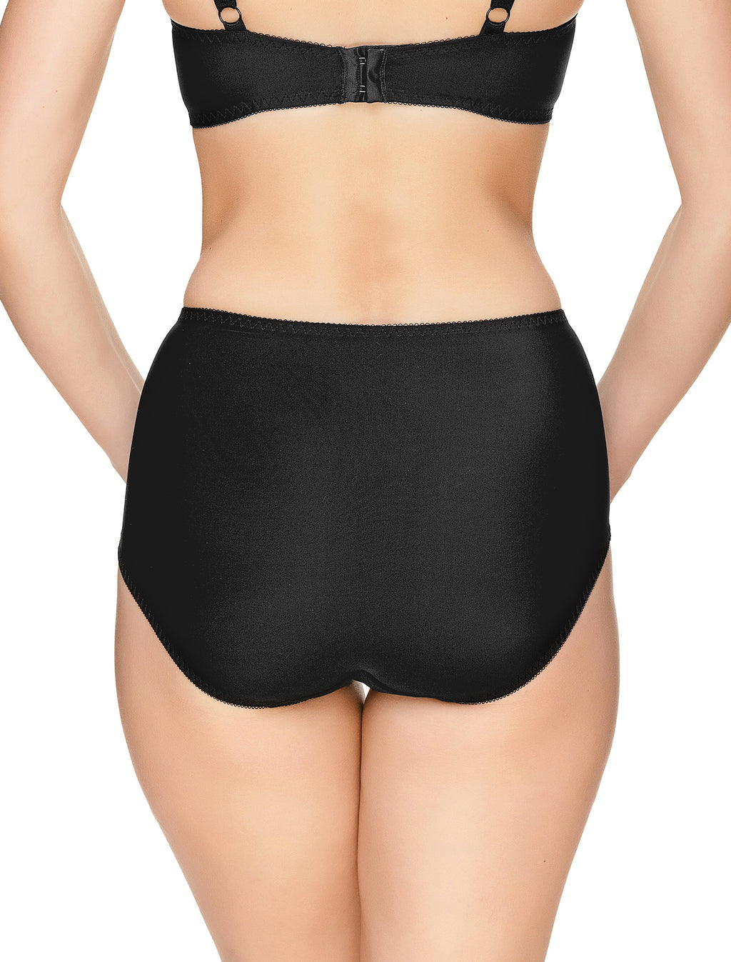 Lauma, Black High Waist Panties, On Model Back, 53J51