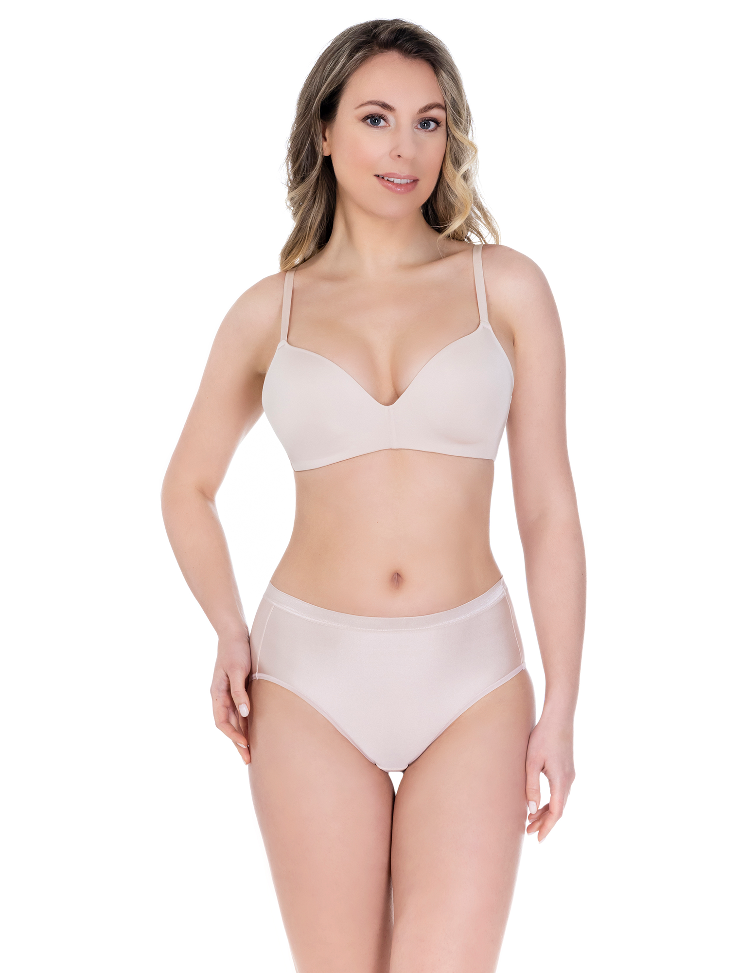 Lauma, Beige High Waist Panties, On Model Front, 55K51