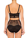 Lauma, Black Lace Bustier Bra, On Model Back, 60F40