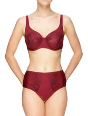 Lauma, Dark Red High Waist Panties, On Model Front, 61J51