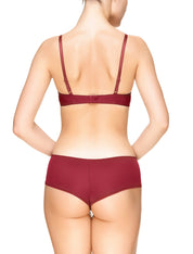 Lauma, Dark Red Moulded Push Up Bra, On Model Back, 61J35