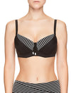 Lauma, Black Swimwear Bikini Top, On Model Front, 62H20