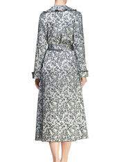 Lauma, Silver Satin Dressing Gown, On Model Back, 63J98