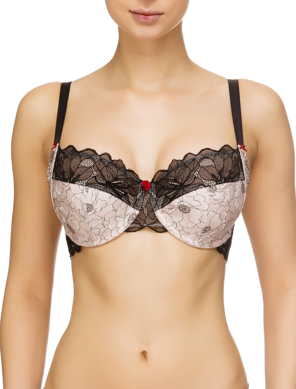 Lauma, Nude Underwired Soft-cup Bra, On Model Front, 64G20