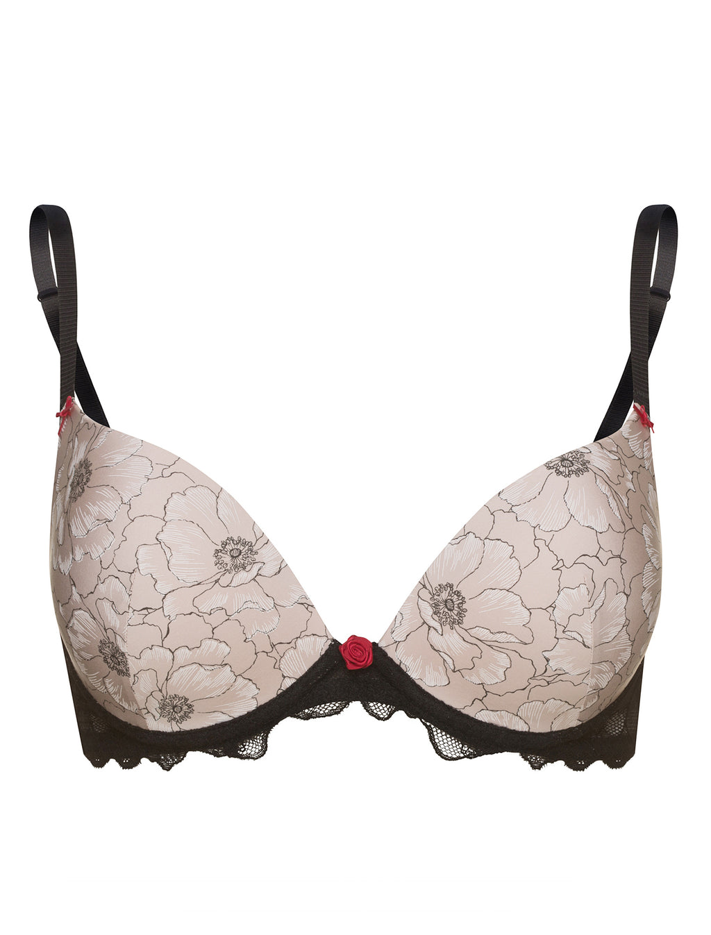 Lauma, Nude Moulded Push Up Bra, On Model Front, 64G35