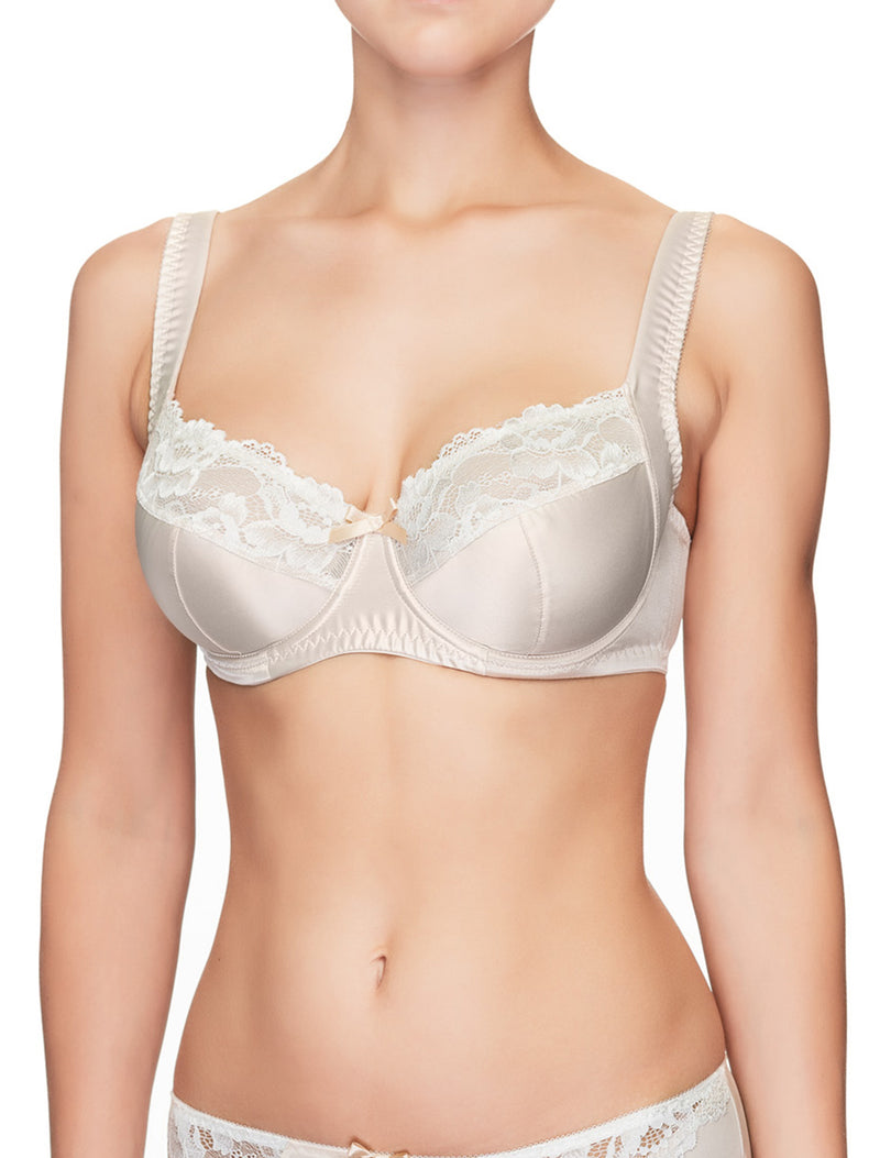 Lauma, Ivory Underwired Soft-cup Bra, On Model Front, 65H20