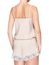 Lauma, Ivory Pyjama Shorts, On Model Back, 65H71