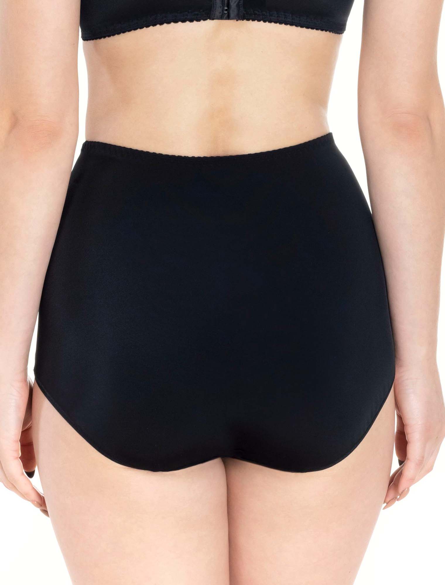 Lauma, Black High Waist Full Briefs, On Model Back, 66A52 