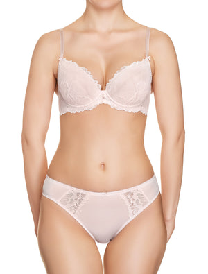 Lauma, Light Pink Mid Waist Panties, On Model Front, 66H51