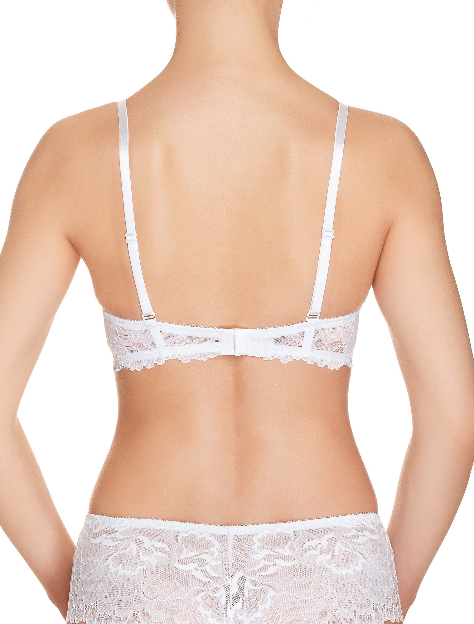 Lauma, White Moulded Push Up Bra, On Model Back, 66H37