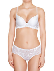 Lauma, White Moulded Push Up Bra, On Model Front, 66H37