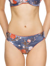Lauma, Blue Mid Waist Panties, On Model Front, 69G50