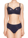 Lauma, Blue Underwired Bikini Top, On Model Front, 70H20