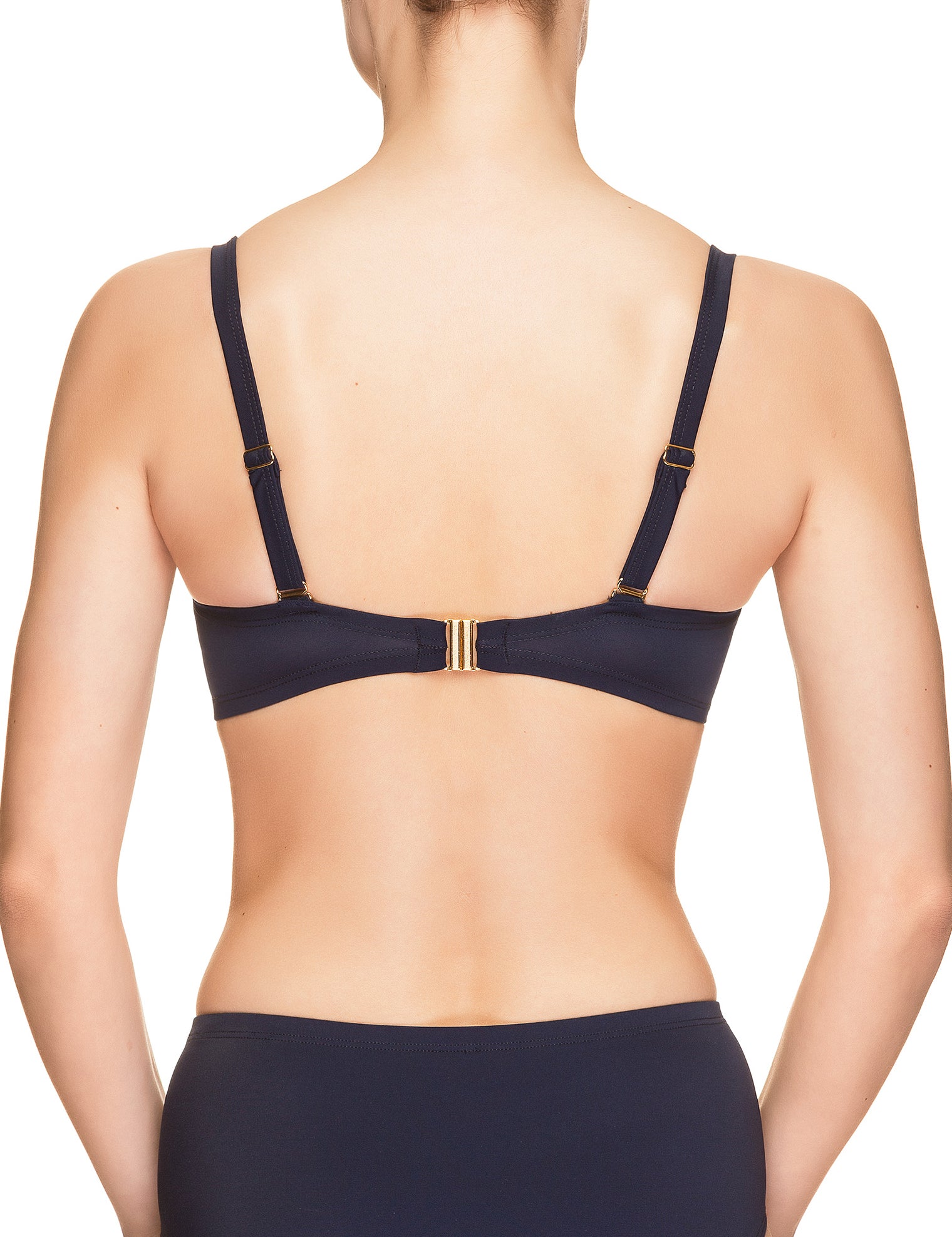 Lauma, Blue Underwired Bikini Top, On Model Back, 70H20