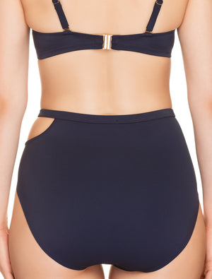 Lauma, Blue High Waist Bikini Bottom, On Model Back, 70H52