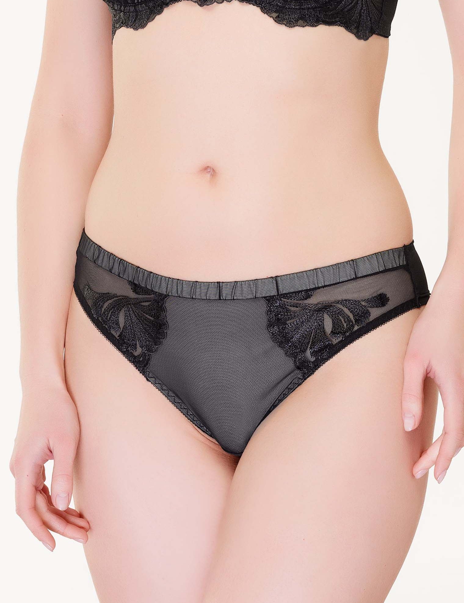 Lauma, Black String Panties, On Model Front, 70J60 