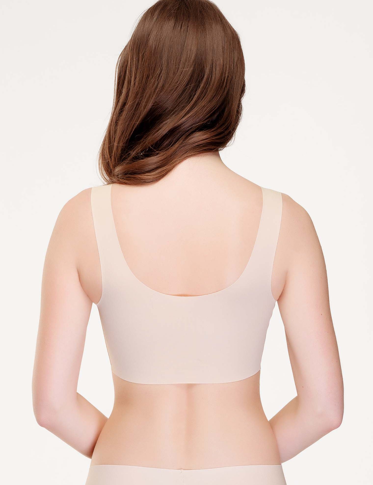 Lauma, Beige Seamless Bralette, On Model Back, 71D30