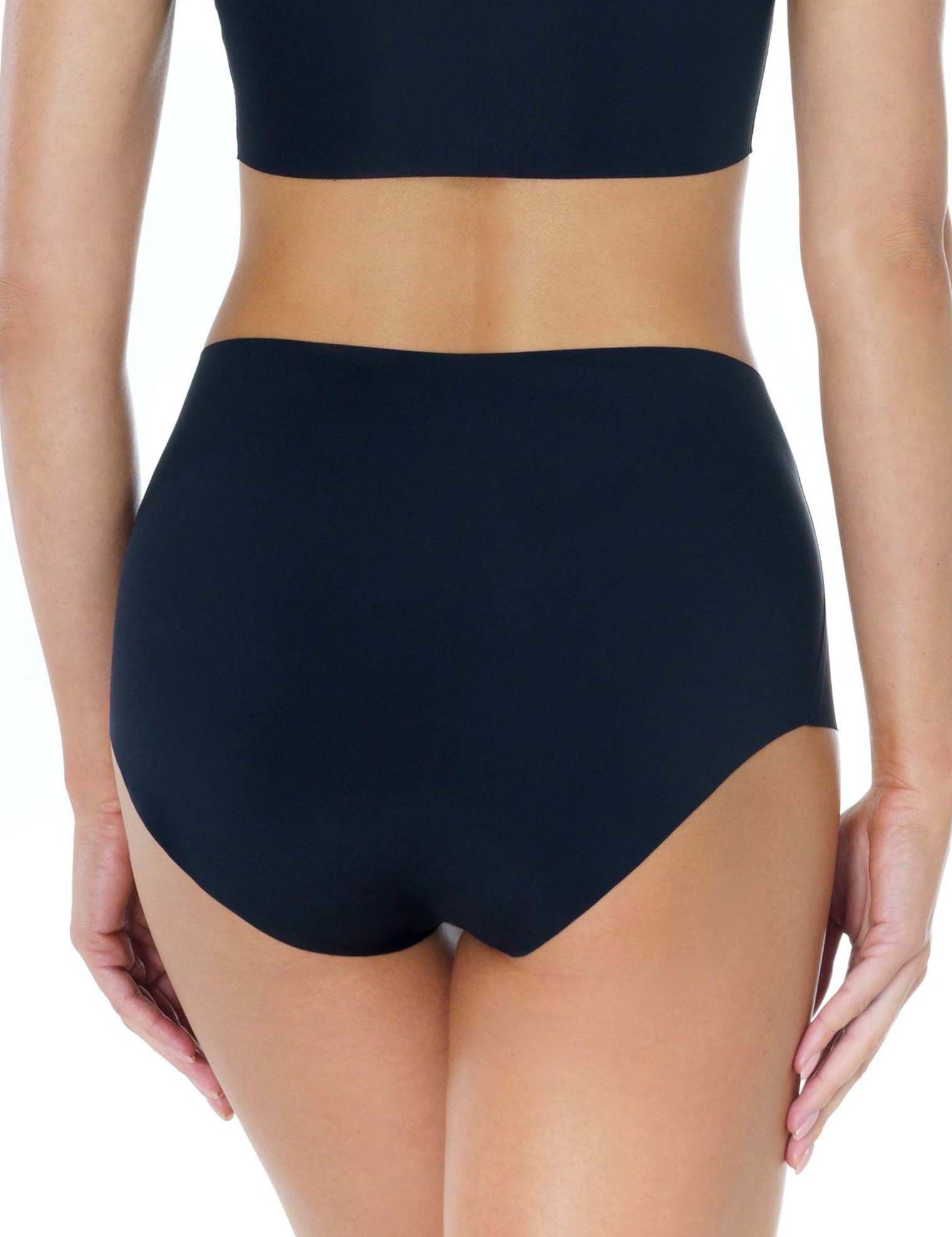 Lauma, Black High Waist Seamless Panties, On Model Back, 71D52