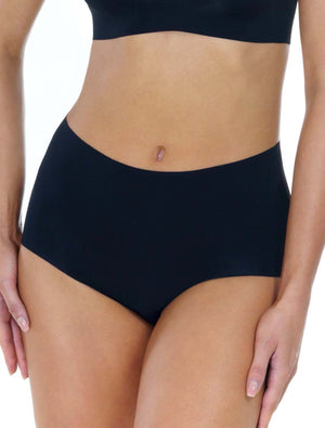 Lauma, Black High Waist Seamless Panties, On Model Front, 71D52