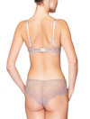 Lauma, Light Lavender Mid Waist Shorts, On Model Back, 71H70