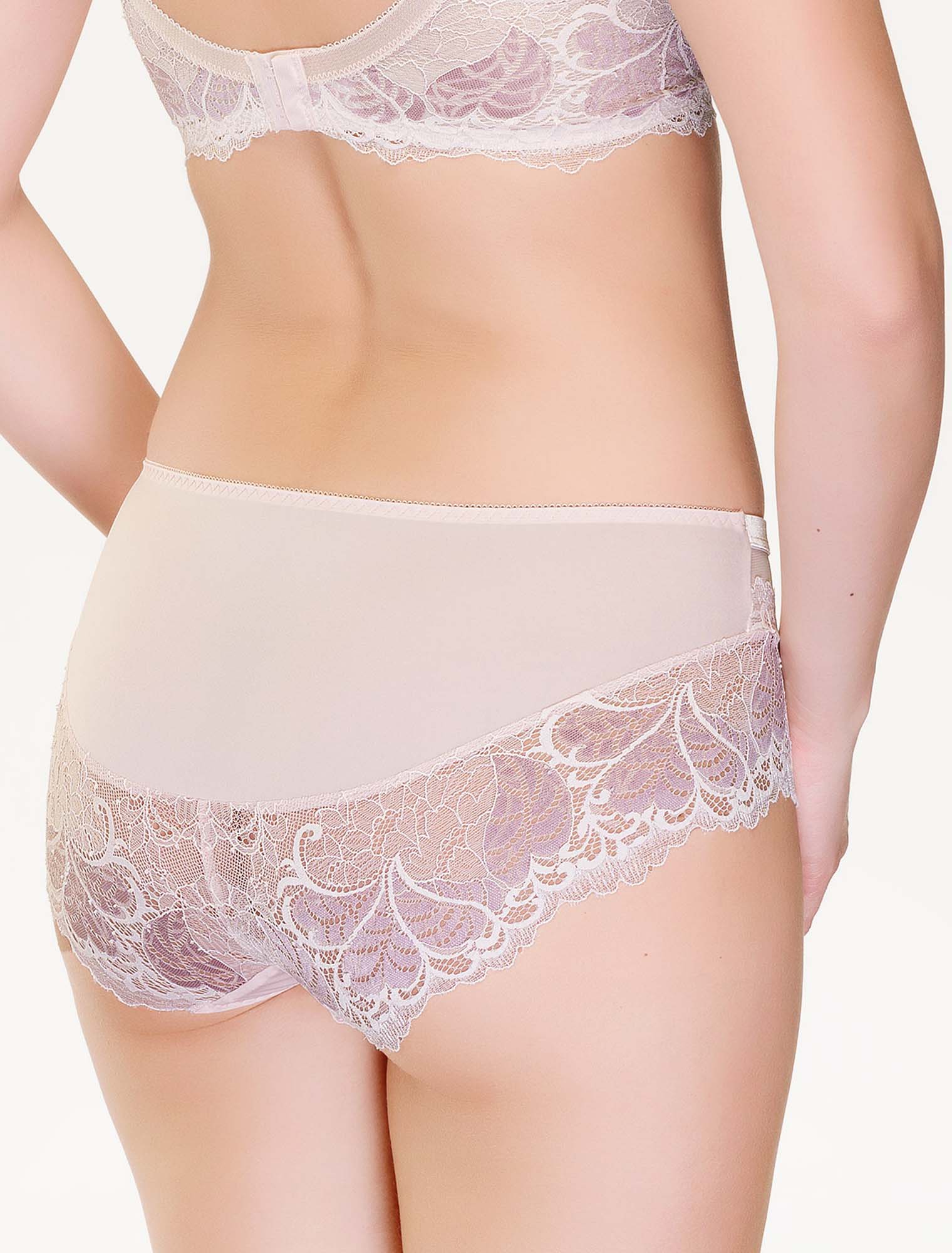 Lauma, Light Pink Lace Panties, On Model Back, 71J50