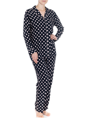 Lauma, Black Viscose Pyjama Pants, On Model Front, 72D51