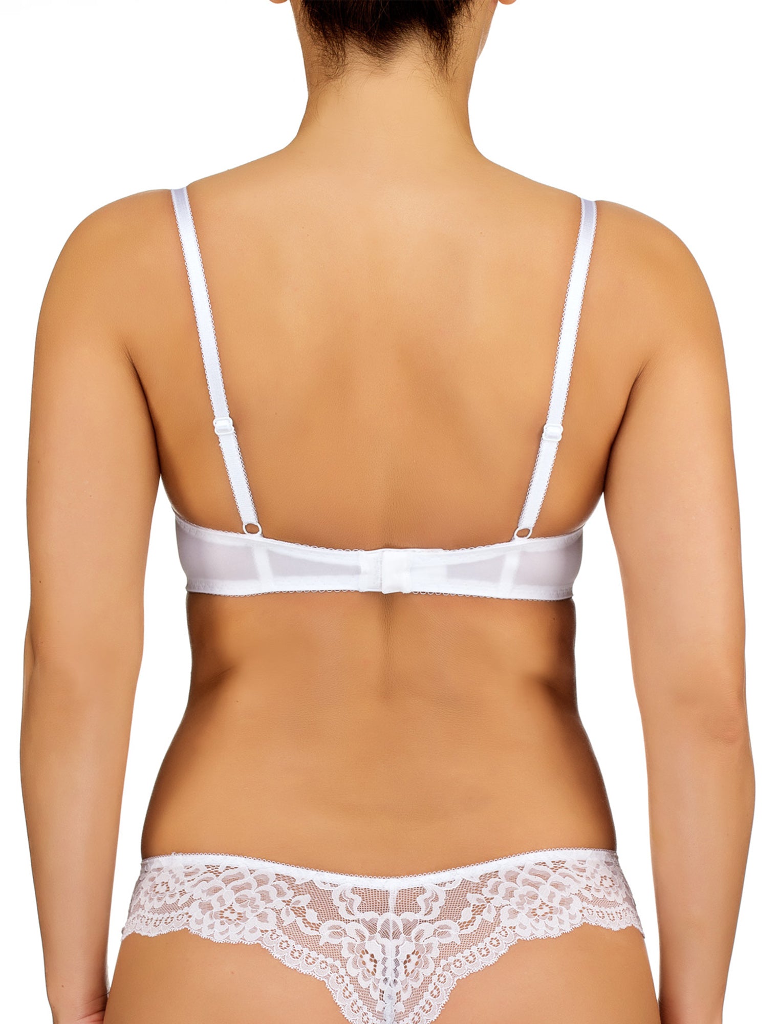 Lauma, White Push Up Bra, On Model Back, 72F10