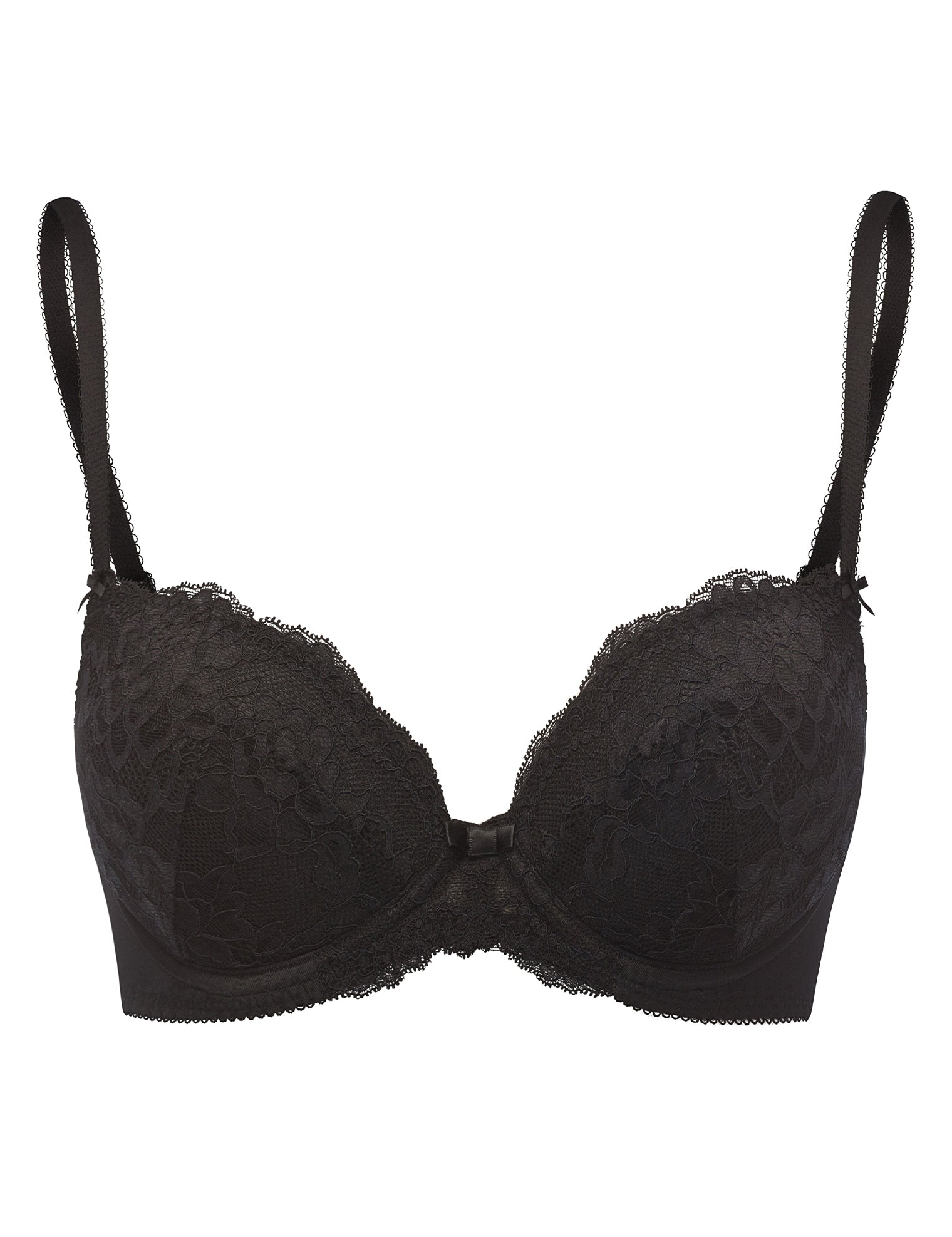 Lauma, Black Push Up Bra, On Model Front, 72F10