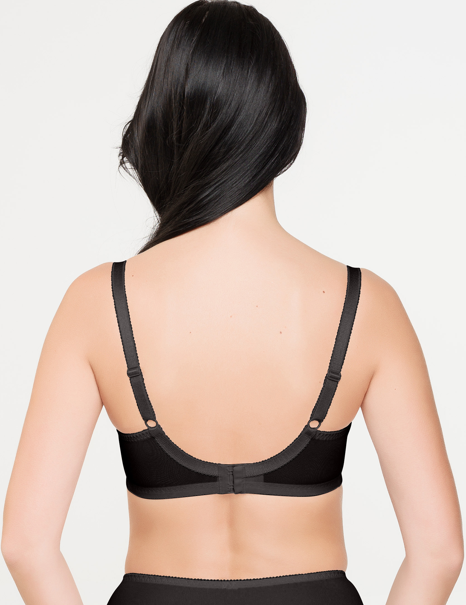 Lauma, Black Non-padded Underwired Bra, On Model Back, 72F20
