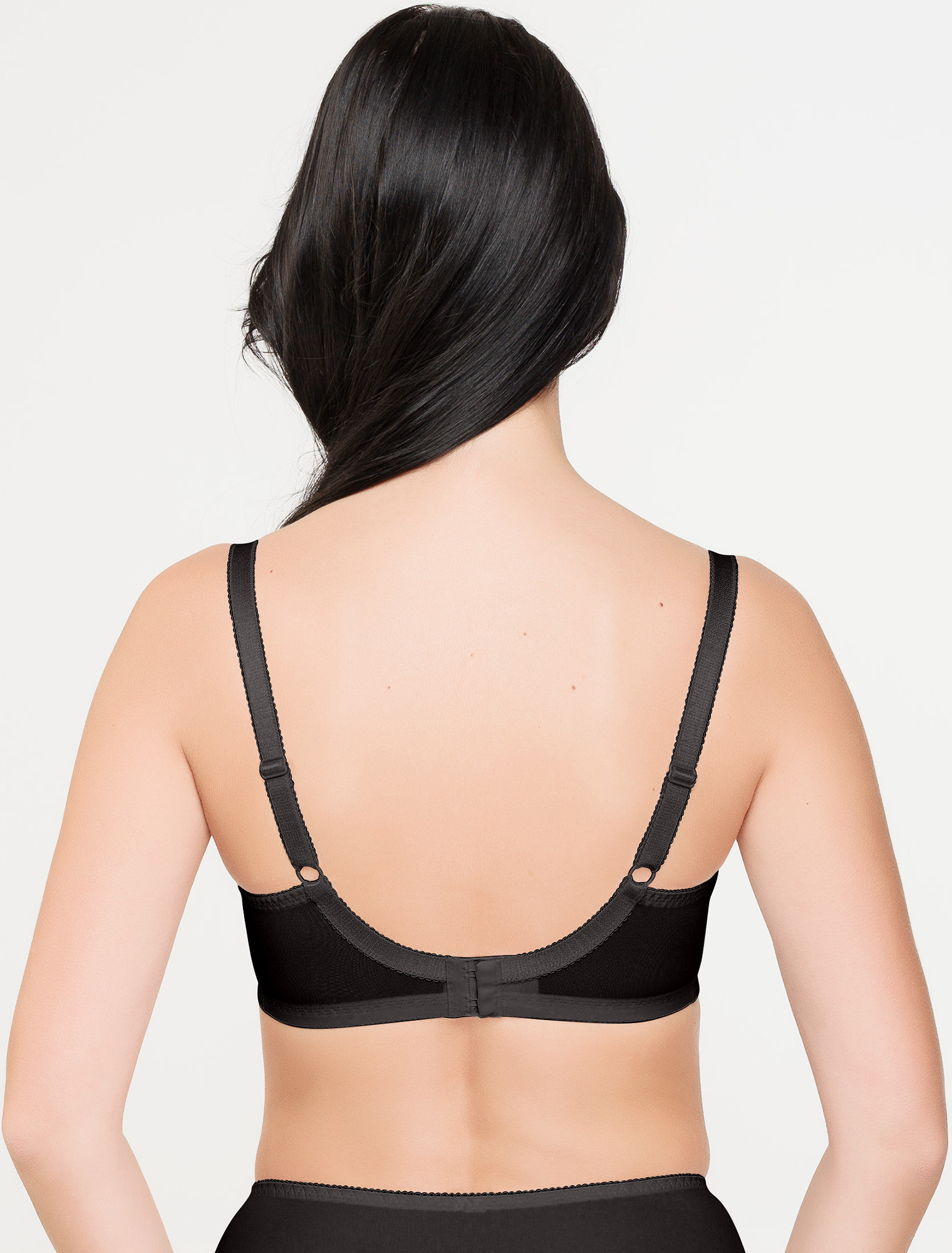 Lauma, Black Non-padded Underwired Bra, On Model Back, 72F20