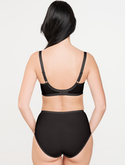 Lauma, Black Non-padded Underwired Bra, On Model Back, 72F20