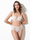 Lauma, Beige Underwired Non-padded Bra, On Model Front, 72F22