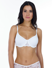 Lauma, White Underwired Spacer Cup Bra, On Model Front, 72F32