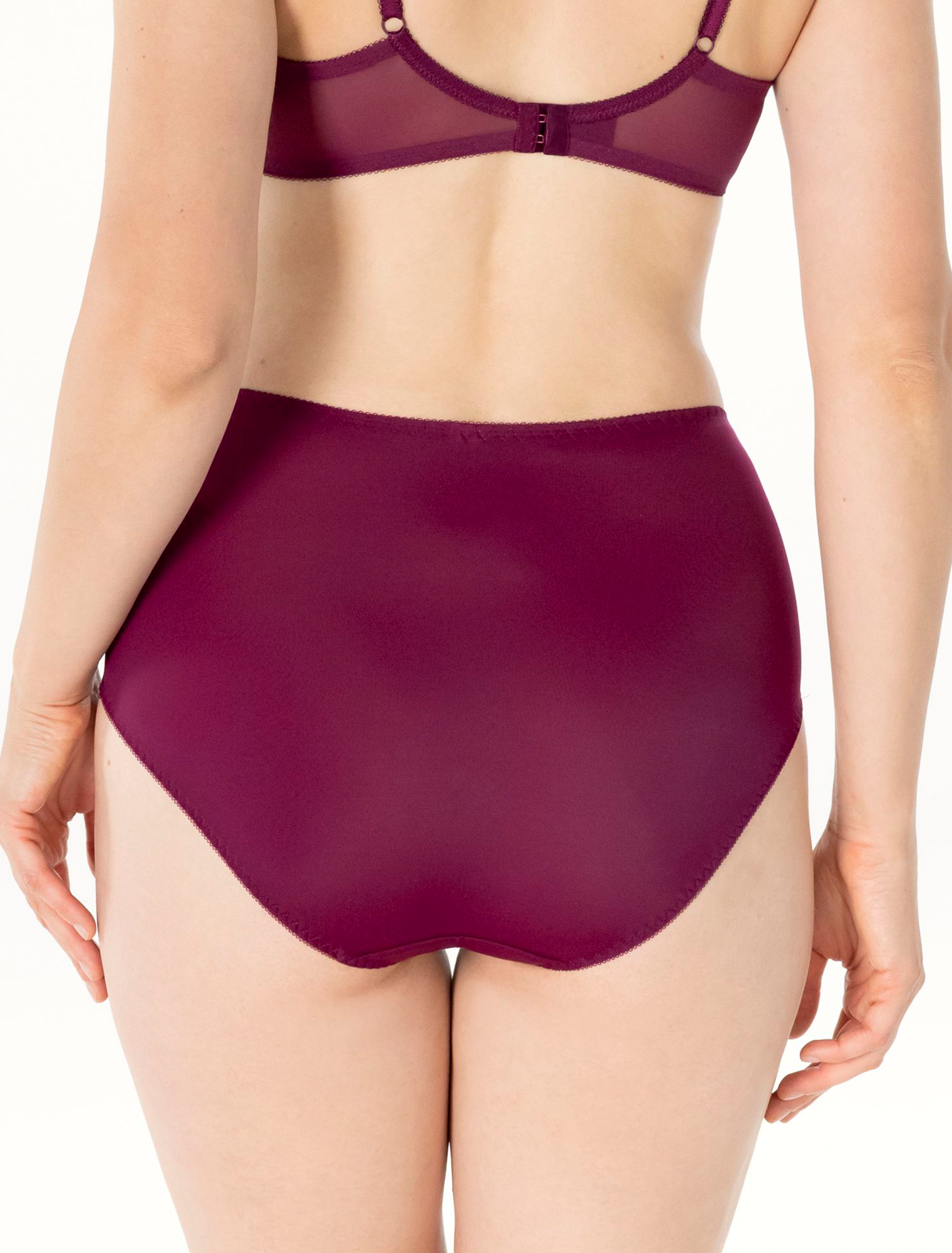 Lauma, Bordo High Waist Panties, On Model Back, 72F51