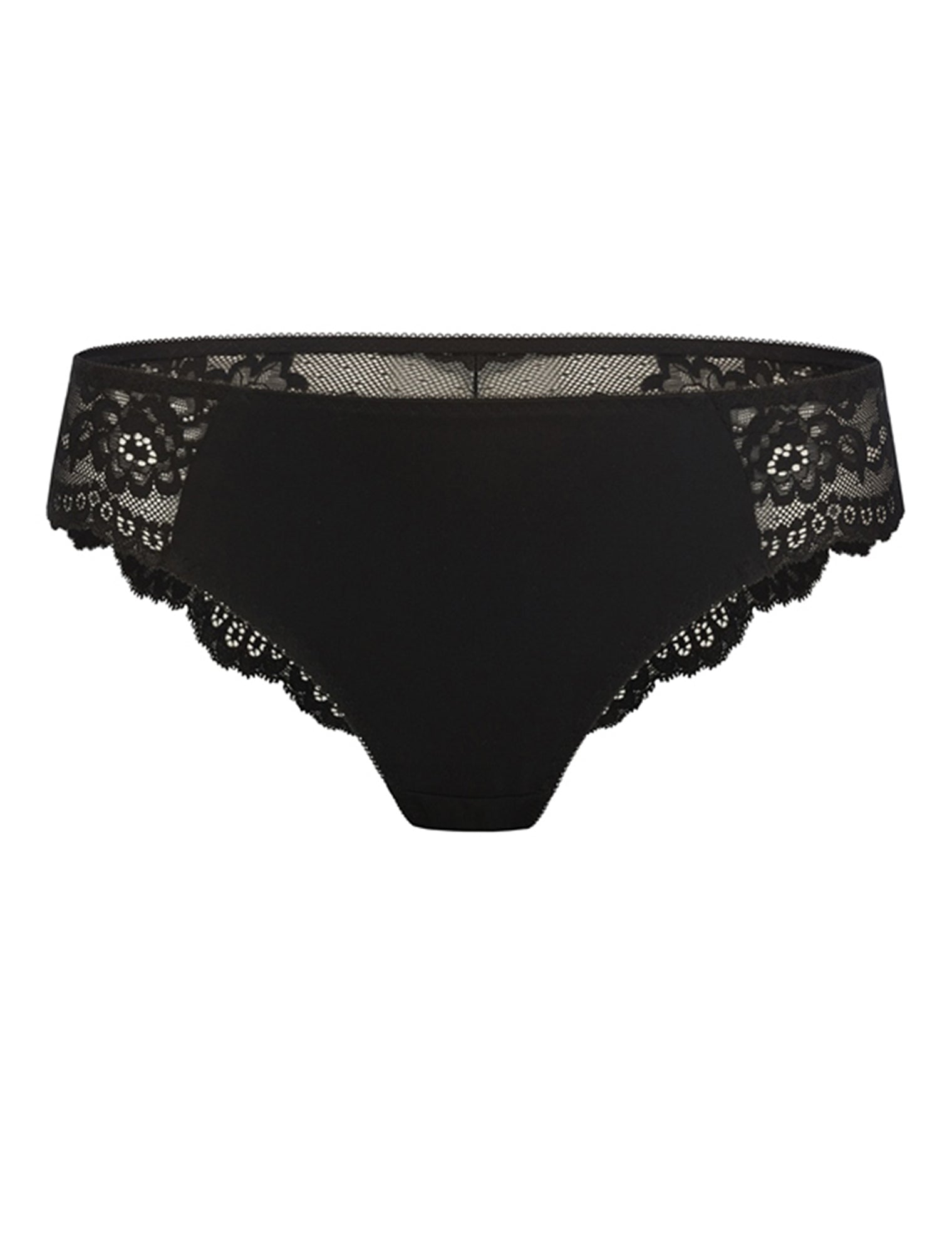 Lauma, Black String Tanga Briefs, On Model Front, 72F60
