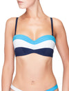 Lauma, Blue Bandeau Bikini Top, On Model Front, 74H30