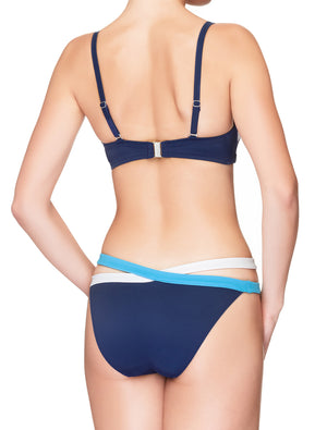 Lauma, Blue Bandeau Bikini Top, On Model Back, 74H30