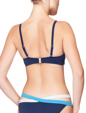 Lauma, Blue Bandeau Bikini Top, On Model Back, 74H30