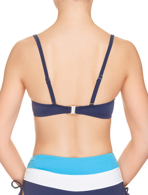 Lauma, Blue Push Up Bikini Top, On Model Back, 74H35