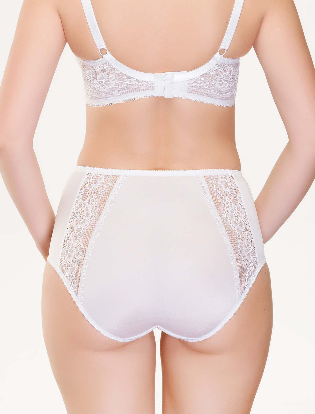 Lauma, White High Waist Panties, On Model Back, 74J51