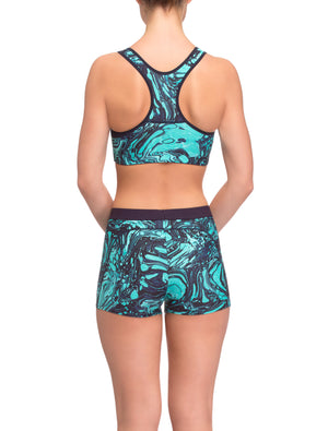 Lauma, Green Sports Shorts, On Model Back, 75E70