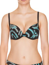 Lauma, Black Swimwear Bikini Top Push Up, On Model Front, 75H35