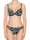 Lauma, Black Swimwear Bikini Top Push Up, On Model Front, 75H35