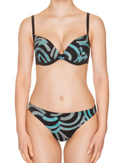 Lauma, Black Swimwear Bikini Bottom, On Model Front, 75H50